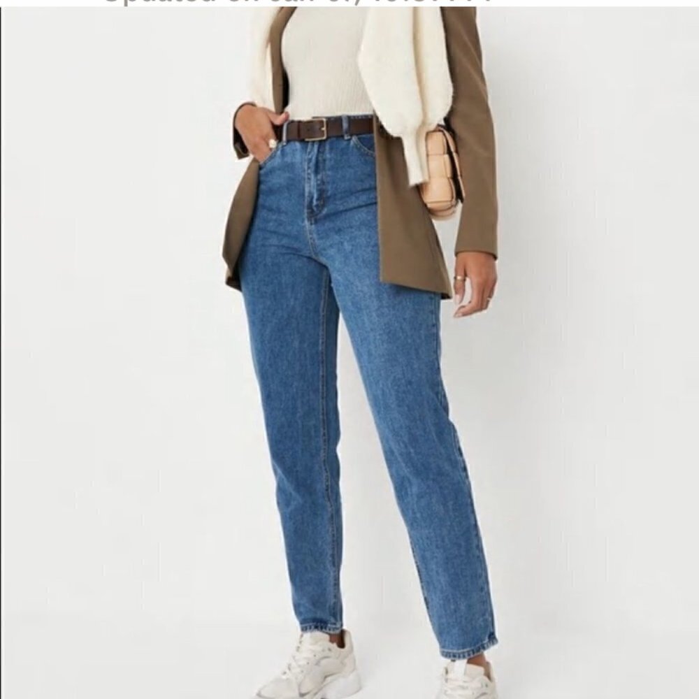 Missguided SZ 8 NWT Riot high waisted blue denim jean